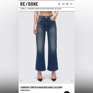 Re/Done wide leg crop jeans